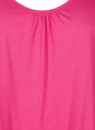 Top with a round neck and A-line, Fuchsia Purple, Packshot image number 2