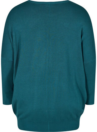 Dzianinowy sweter z okraglym dekoltem, Reflecting Pond, Packshot image number 1