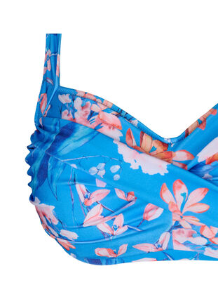 Góra od bikini z nadrukiem, Bright Blue Print, Packshot image number 2