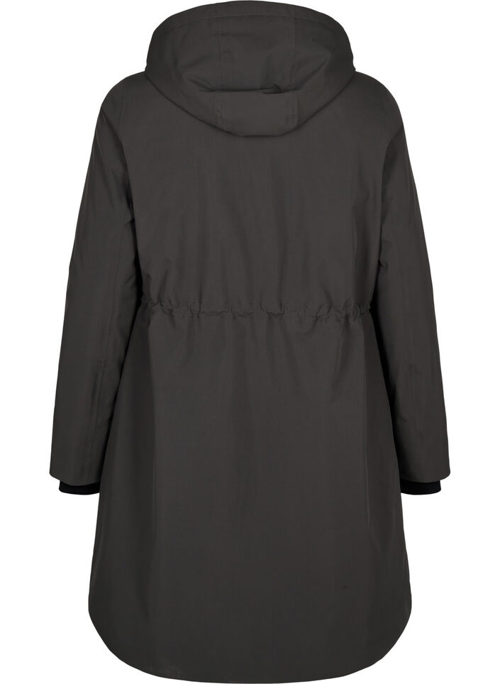 Funkcjonalny zimowy plaszcz typu parka z kapturem, Raven, Packshot image number 1