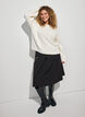 Sweter o warkoczowym splocie, Biały, Model image number 1