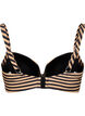 G&oacute;ra od bikini z fiszbinami i wzorem, Brązowy, Packshot image number 1