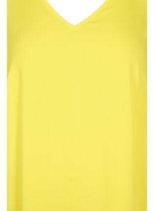 Wiskozowa sukienka z dekoltem w szpic, Blazing Yellow, Packshot image number 2