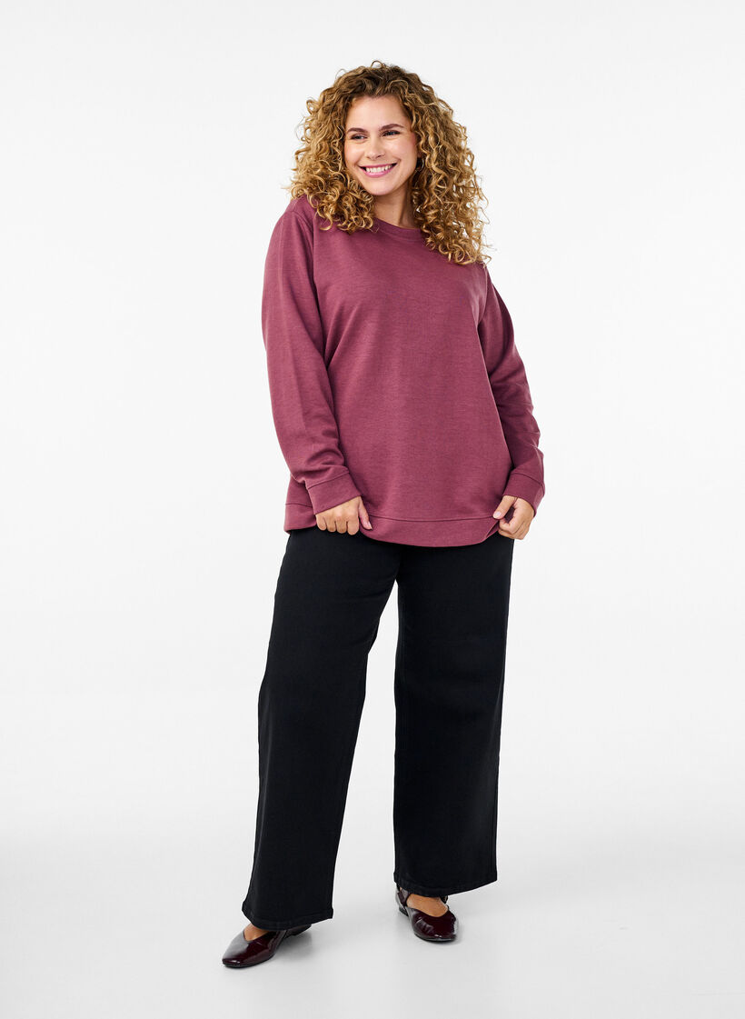 FLASH - Bluza z okraglym dekoltem, Brązowy, Model image number 1