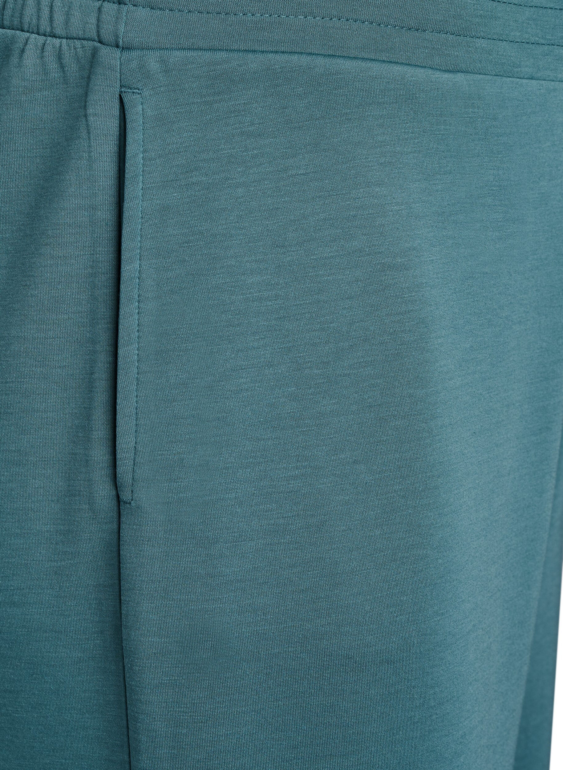 Zizzi Spodnie 7/8 z modalu z kieszeniami, Zielony, Packshot image number 2