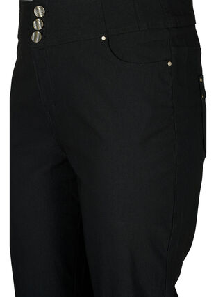 	 Obcisle spodnie capri z wysokim stanem, Black, Packshot image number 2