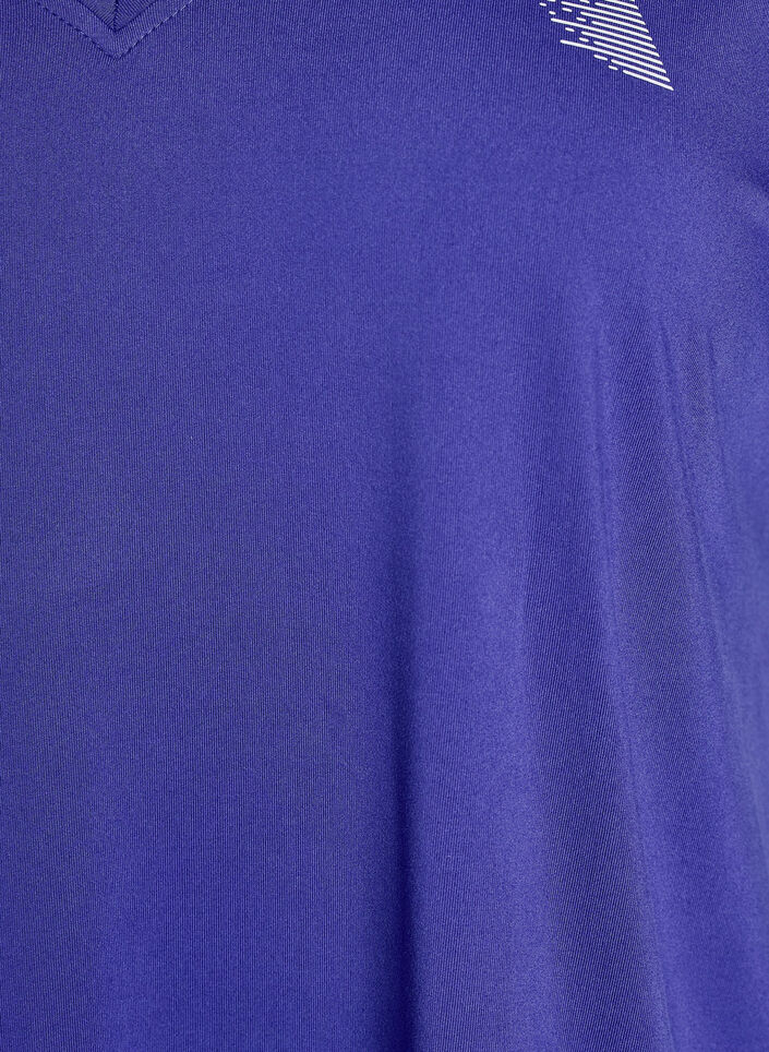 Luzna koszulka treningowa z dekoltem w szpic, Fioletowy, Packshot image number 2