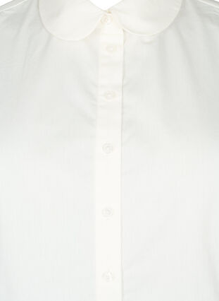 Luzna koszula z bawelnianym kolnierzykiem, Bright White, Packshot image number 2