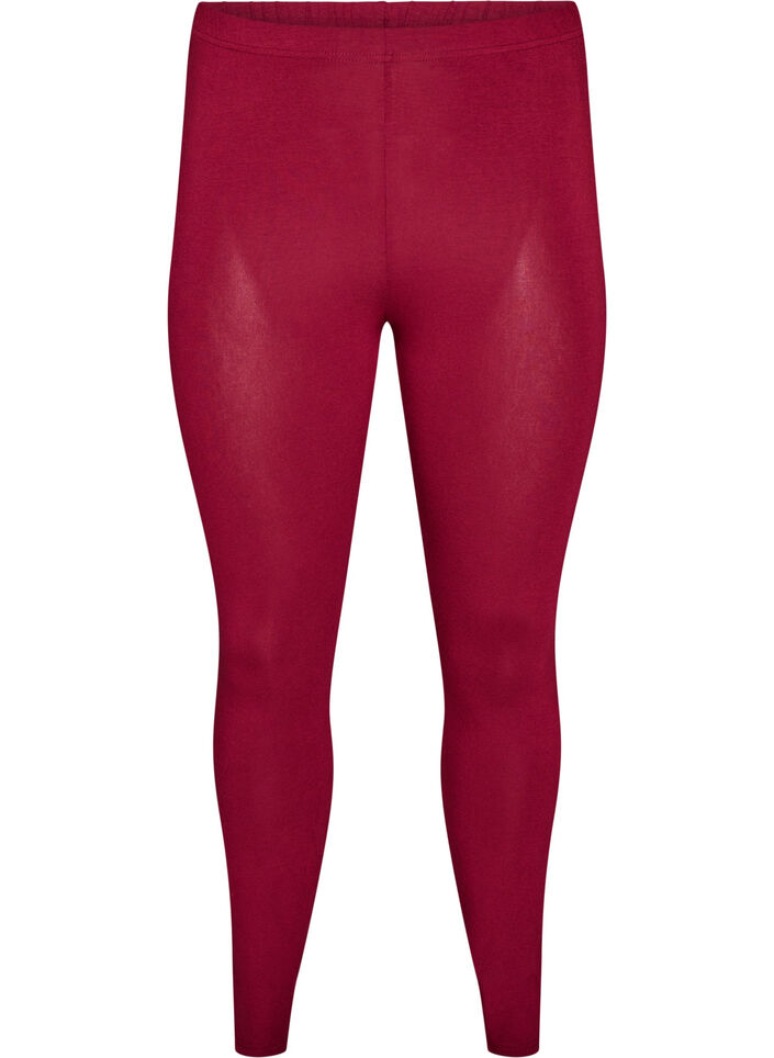 Legginsy z wiskozy w stylu basic, Czerwony, Packshot image number 0