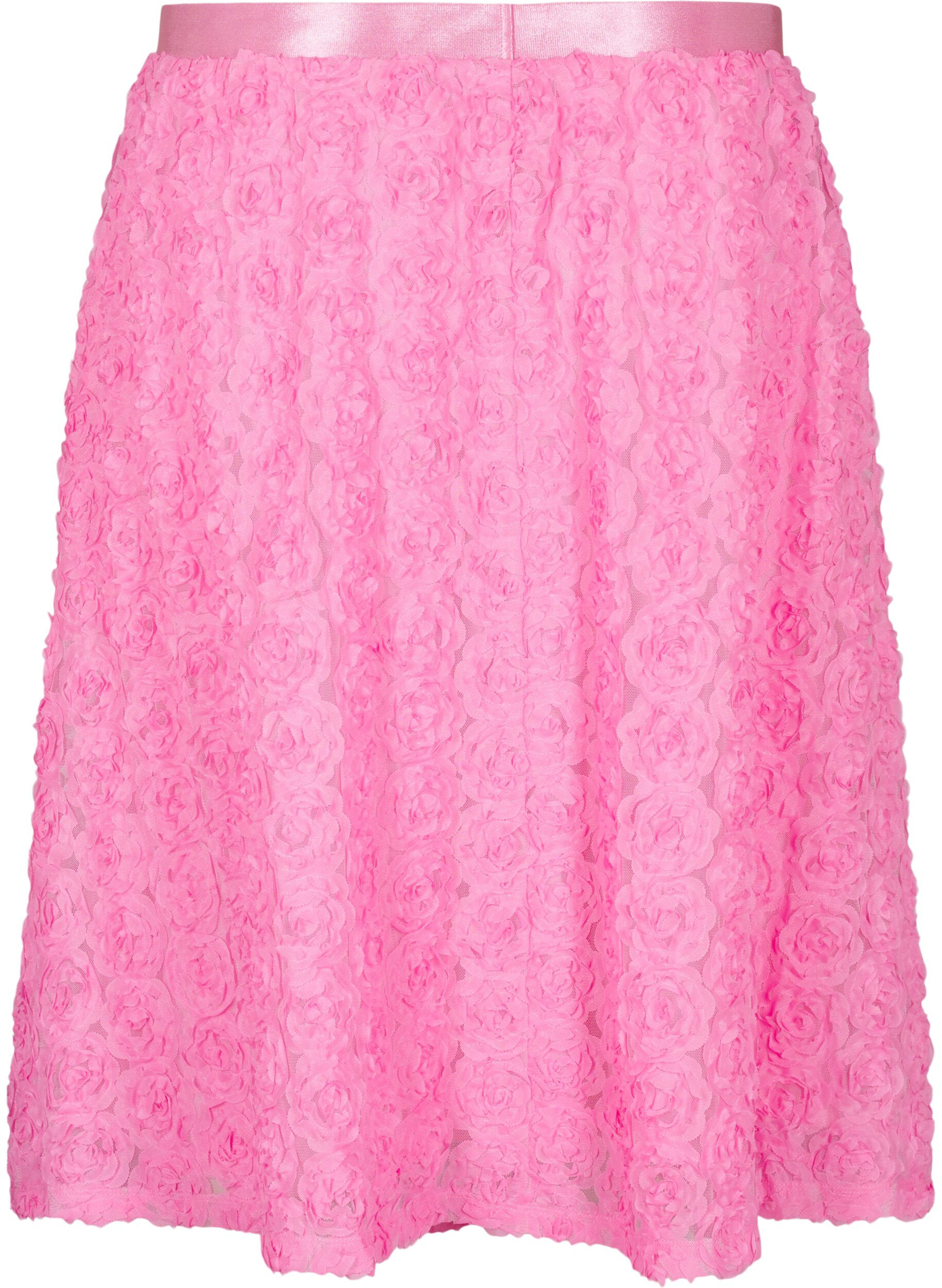 Zizzi Sp&oacute;dnica midi w kwiaty 3D, Dianthus, Packshot image number 1