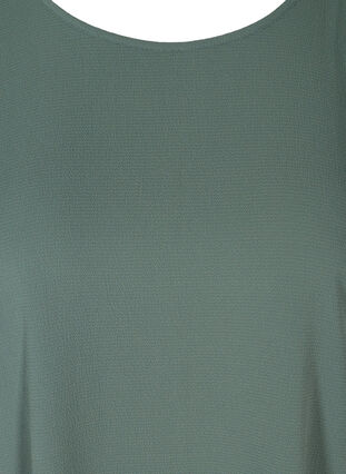 Bluzka z krótkim rekawem i okraglym dekoltem, Balsam Green, Packshot image number 2