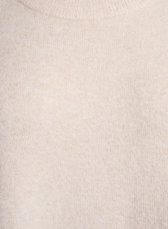 Dzianinowa sukienka z rekawami 3/4 i okraglym dekoltem, P. Stone White Mel., Packshot image number 2