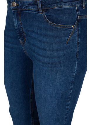 Bardzo obcisle jeansy Amy z wysokim stanem, Blue denim, Packshot image number 2