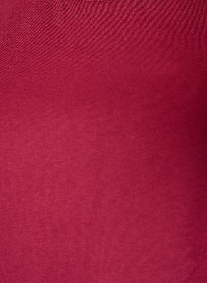 T-shirt z asymetrycznym koronkowym wykonczeniem, Czerwony, Packshot image number 2