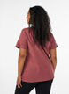 T-shirt z guzikami, Brązowy, Model image number 2
