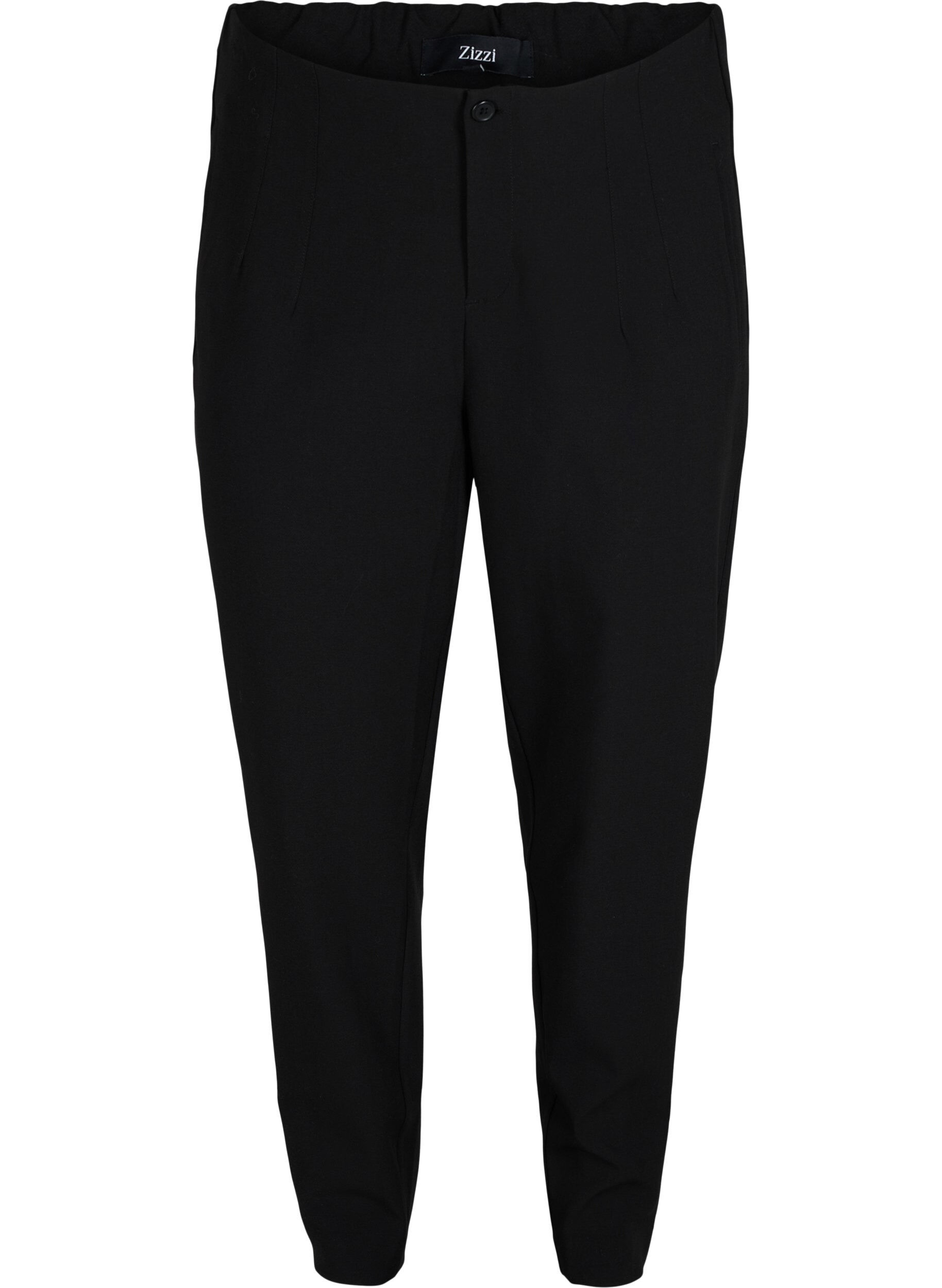 ZizziClassic high-waisted trousers, Black, Packshot image number 0