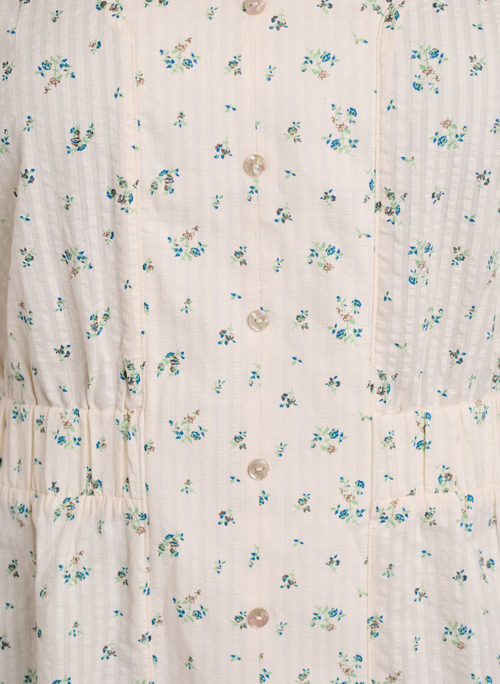 Sukienka midi z krótkimi rekawami i rozcieciem z przodu, Biały, Packshot image number 2