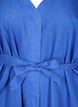 Dress with 3/4 sleeves and tie-belt, Blue, Packshot image number 2
