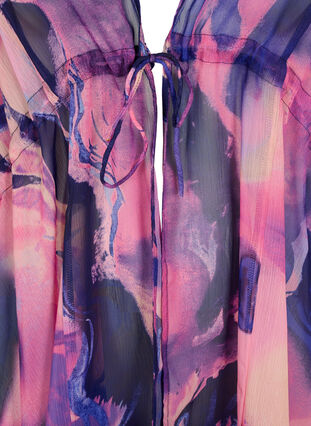 Plazowe kimono z nadrukiem, Purple Swirl, Packshot image number 2