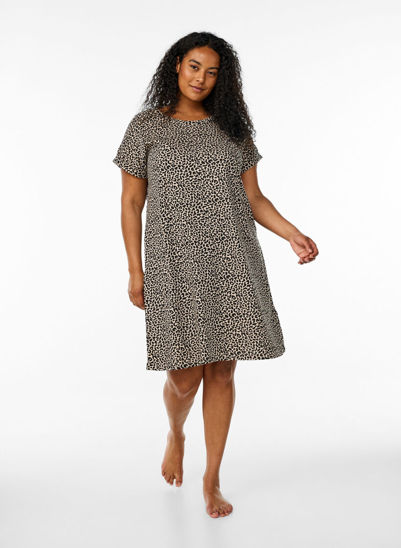 2-pack T-shirt z kr&oacute;tkim rekawem, Brązowy, Model image number 1