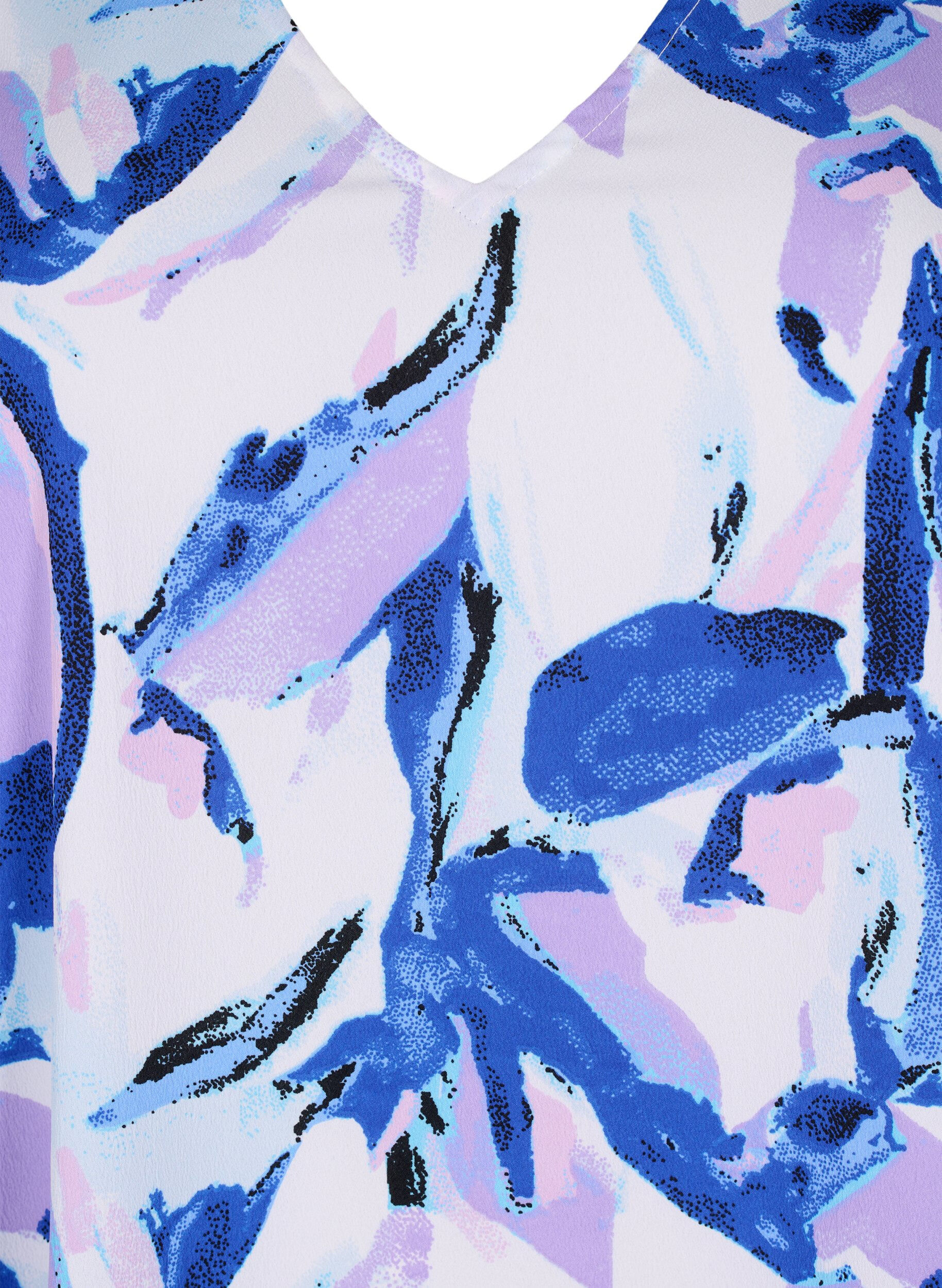 Zizzi FLASH &ndash; sukienka z dekoltem w szpic i z nadrukiem, Snow White Flower, Packshot image number 2