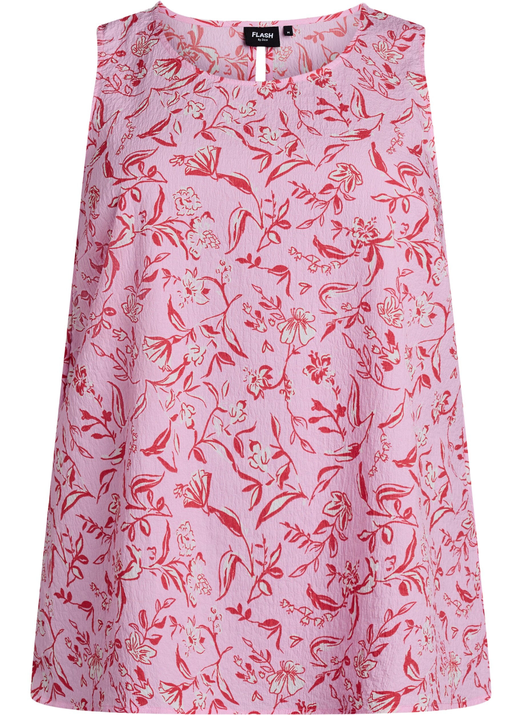 Zizzi FLASH - Top bez rekaw&oacute;w z tekstura, R&oacute;żowy, Packshot image number 0