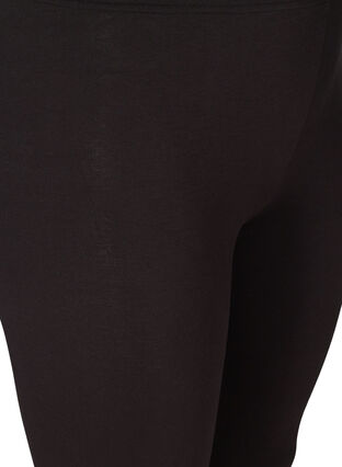 Podstawowe legginsy 3/4 z marszczeniem, Black, Packshot image number 2