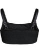 Góra od bikini z krepy z regulowanymi ramiaczkami, Czarne, Packshot image number 1