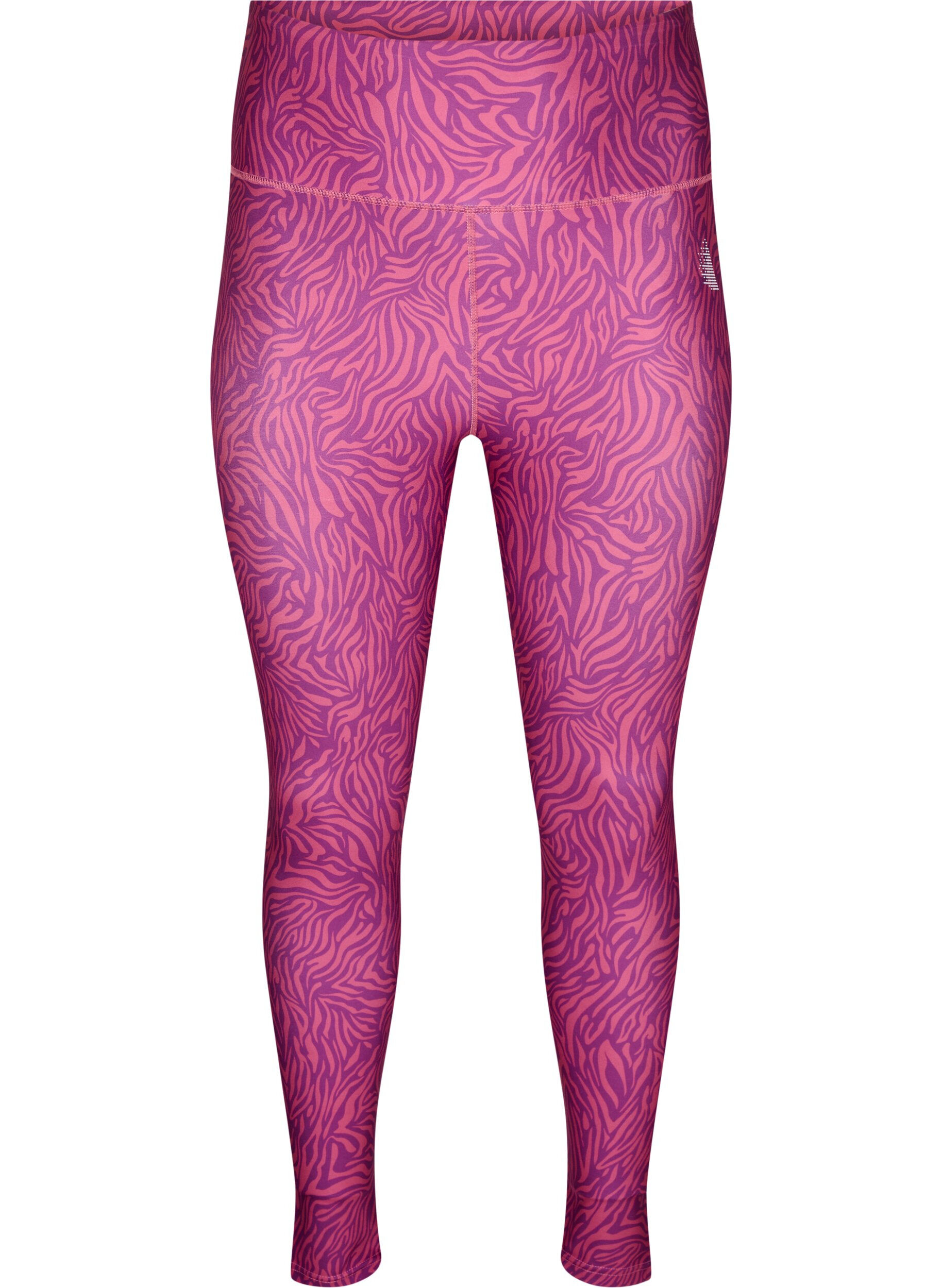 Zizzi Legginsy treningowe 7/8 ze zwierzecym nadrukiem, Charisma AOP, Packshot image number 0