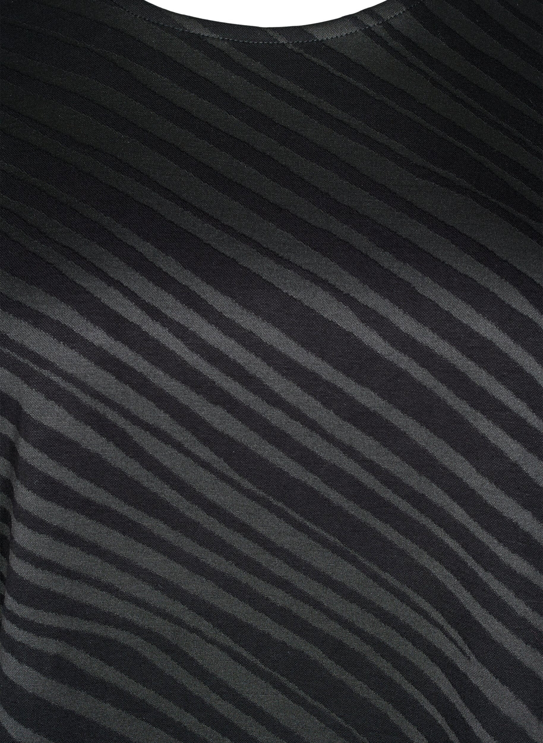 Zizzi Bluzka oversize ze wzorem, Czarne, Packshot image number 2