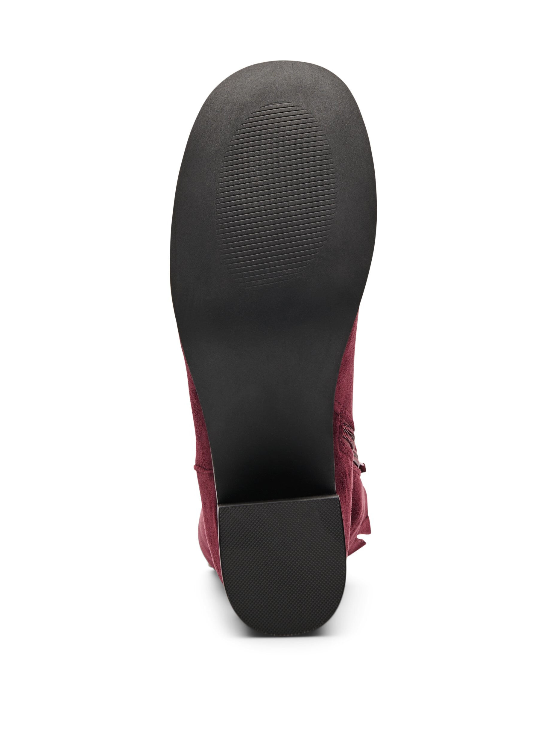 Zizzi Botki ze sztucznego zamszu z okraglym noskiem, Czerwony, Packshot image number 3