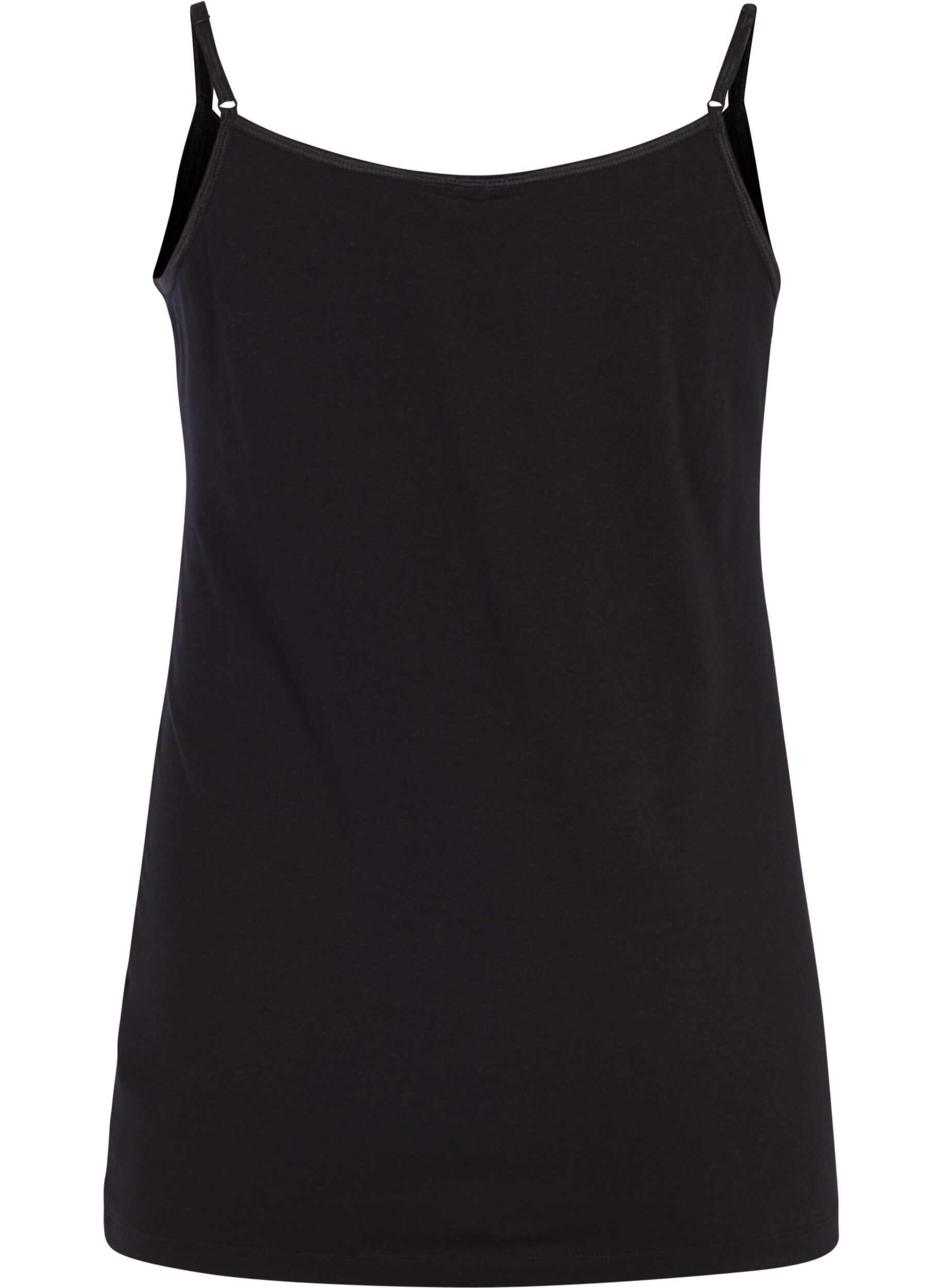 Zizzi Top typu basic na ramiaczkach, Black, Packshot image number 1