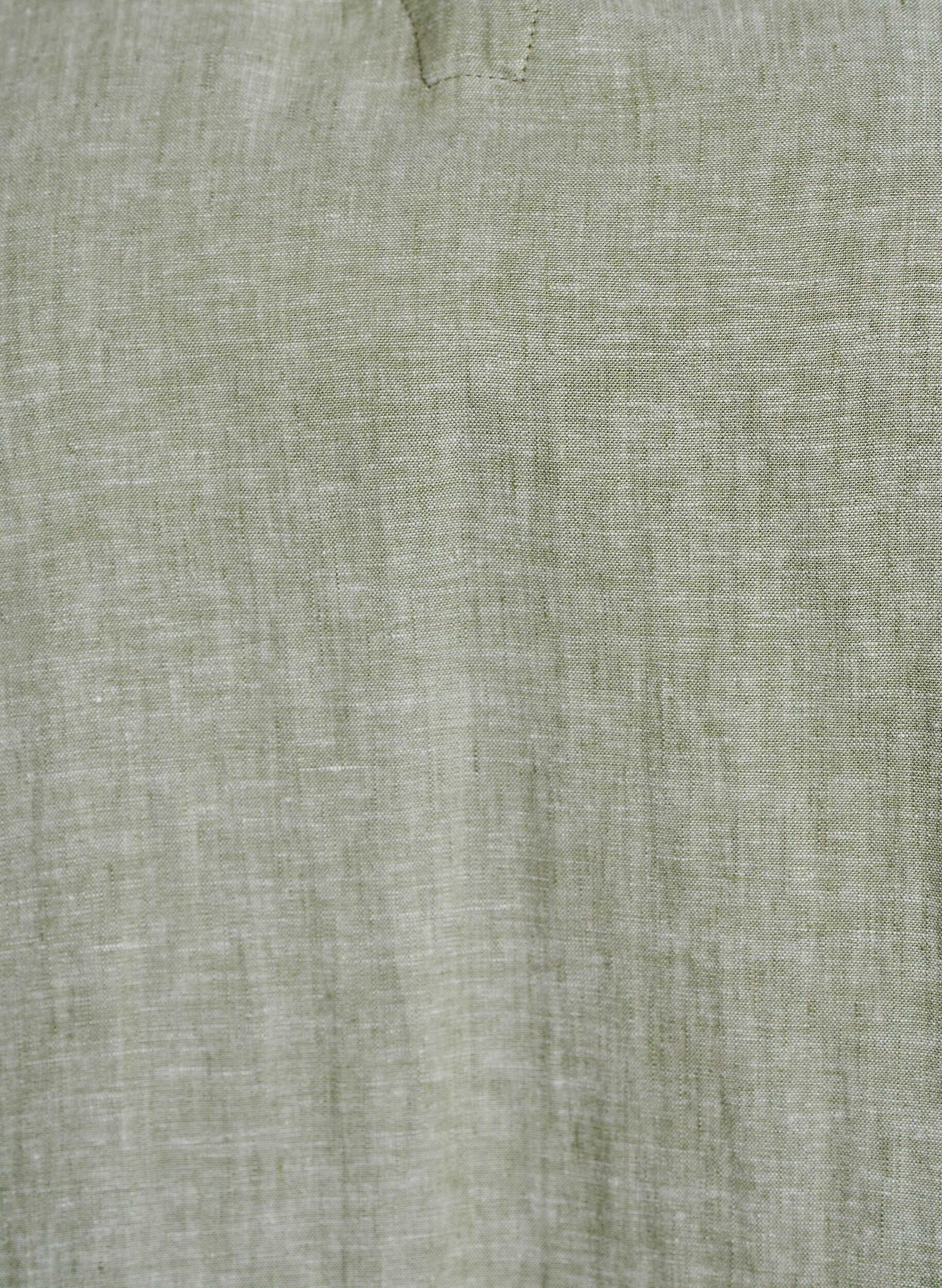 Zizzi Bluzka z lnu i wiskozy z rekawami 1/2, Zielony, Packshot image number 2