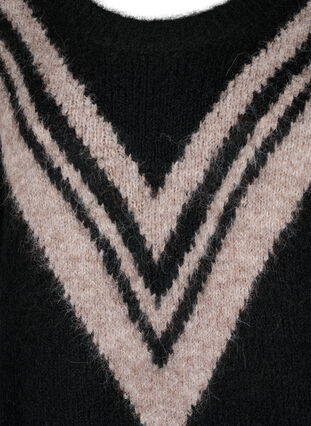 Dzianinowy sweter w paski, Black Comb, Packshot image number 2