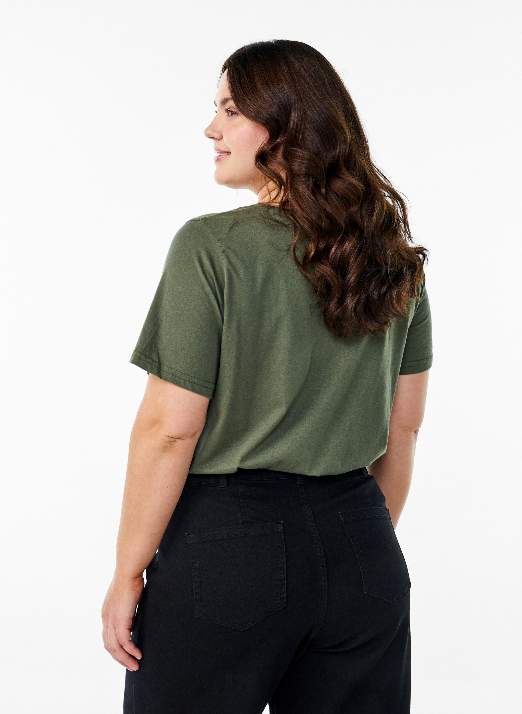 Zizzi FLASH - T-shirt z nadrukiem, Zielony, Model image number 2