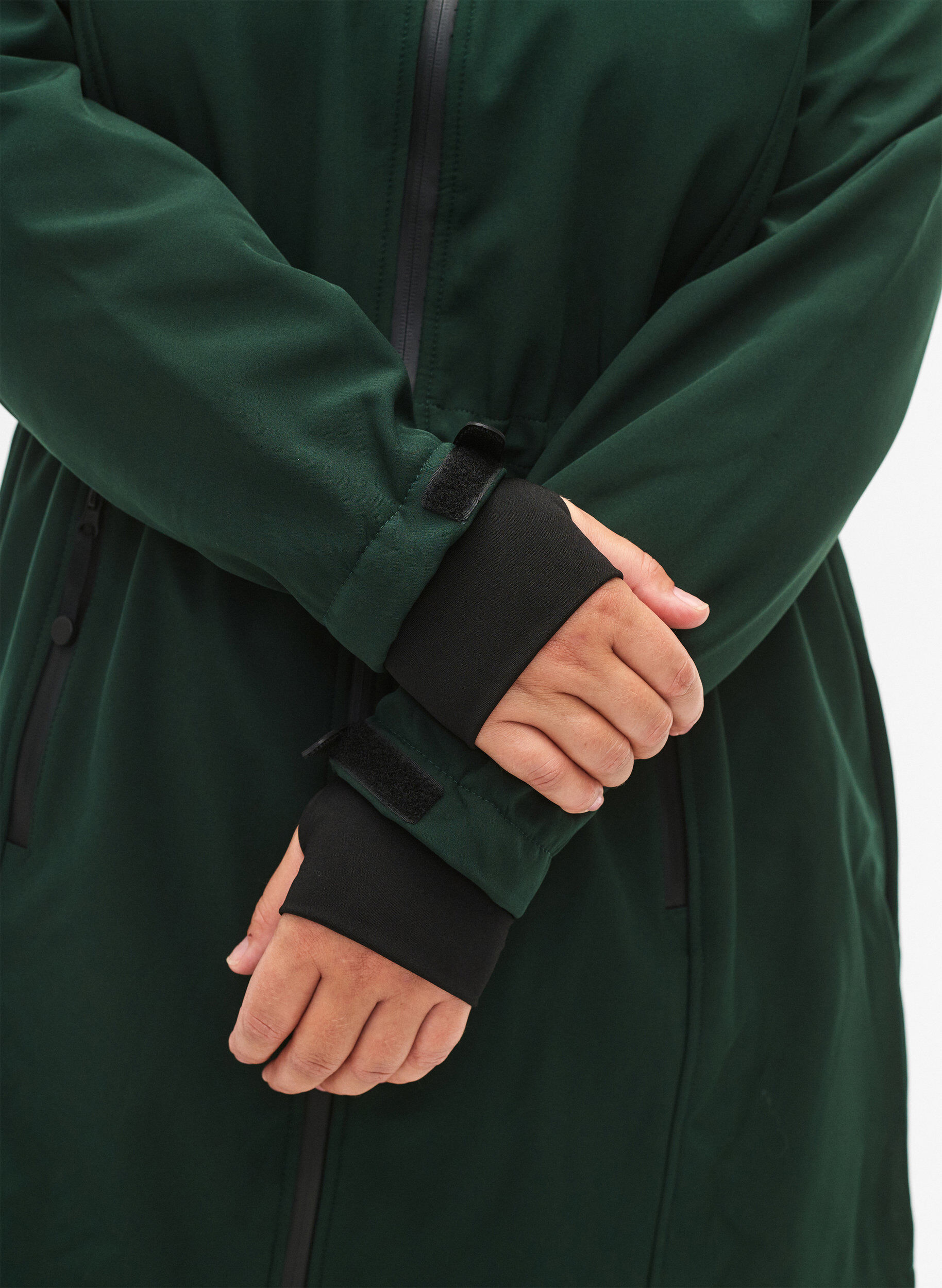 ZizziKurtka softshell z odpinanym kapturem, Zielony, Model image number 3