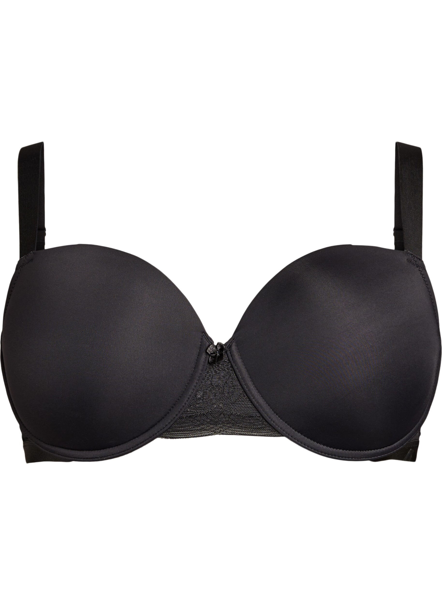 ZizziFormowany biustonosz z gladkimi miseczkami, Czarne, Packshot image number 0