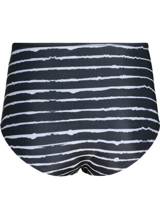 Doly bikini w paski z wysokim stanem, Black White Stripe, Packshot image number 1