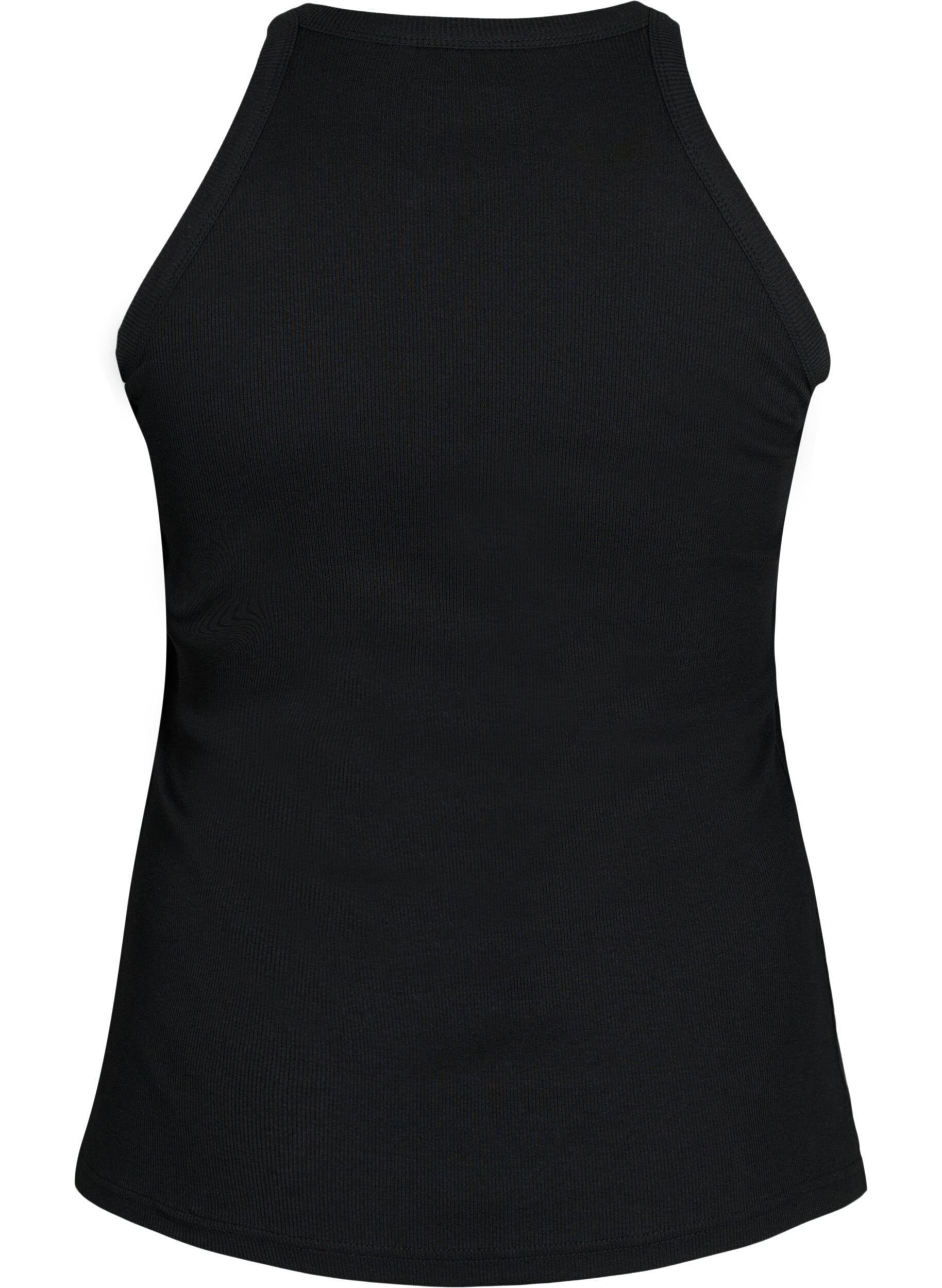 Zizzi Prazkowany bawelniany tank top, Black, Packshot image number 1