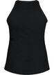 Prazkowany bawelniany tank top, Black, Packshot image number 1
