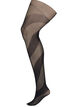 Tights in 50 denier with stripes, Black, Packshot image number 0