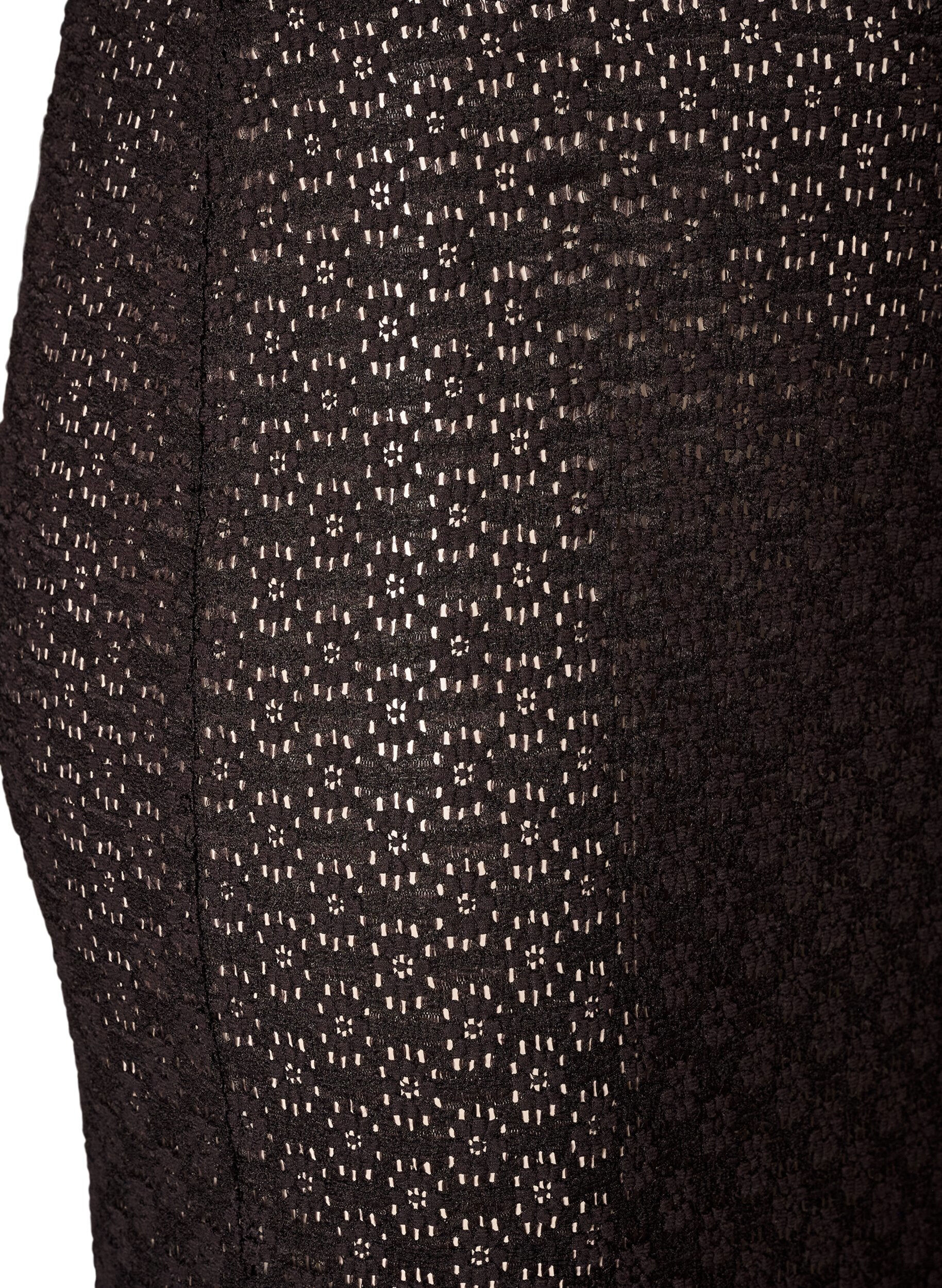 ZizziSp&oacute;dnica maxi z azurowym wzorem, Czarne, Packshot image number 2
