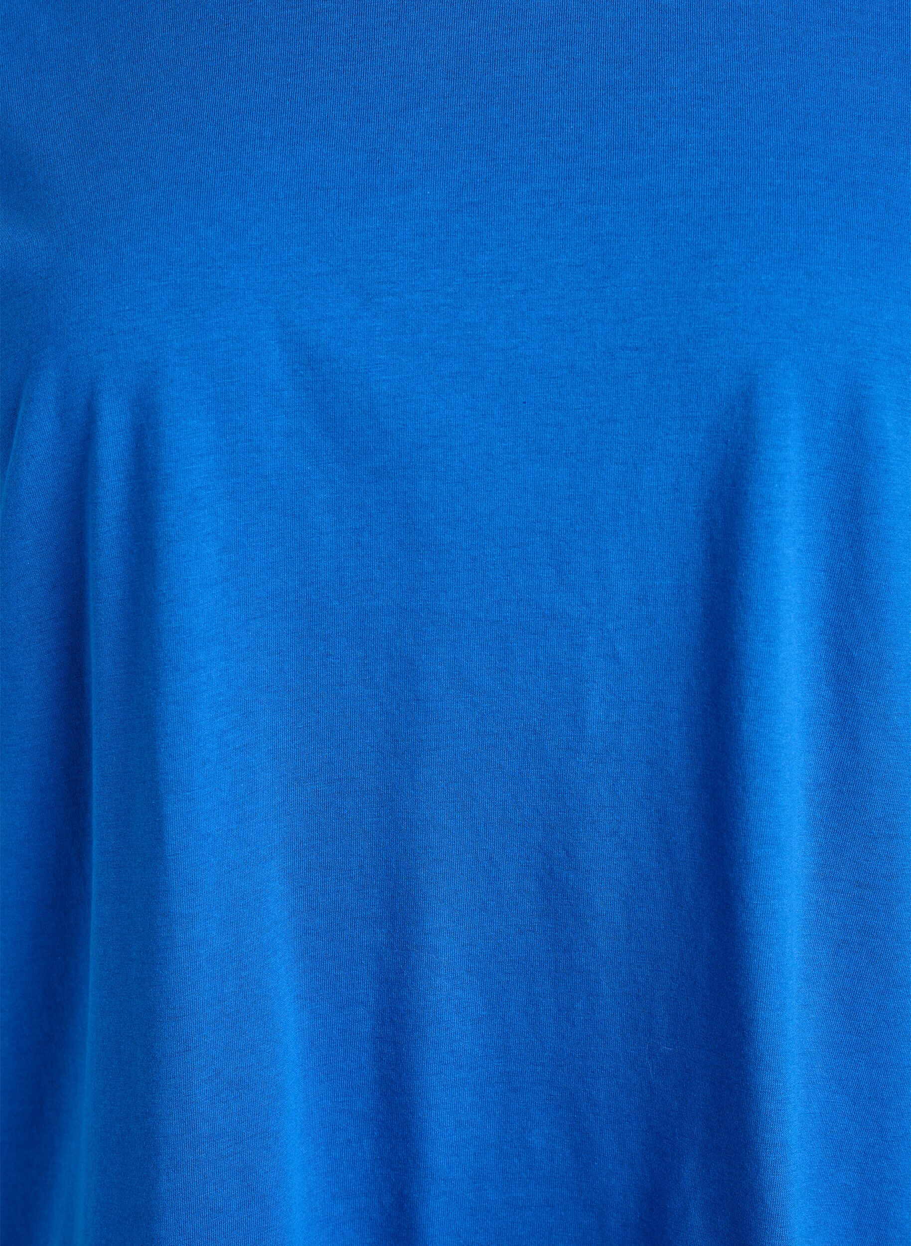 ZizziT-shirt z kr&oacute;tkim rekawem w mieszance bawelny, Niebieskie, Packshot image number 2
