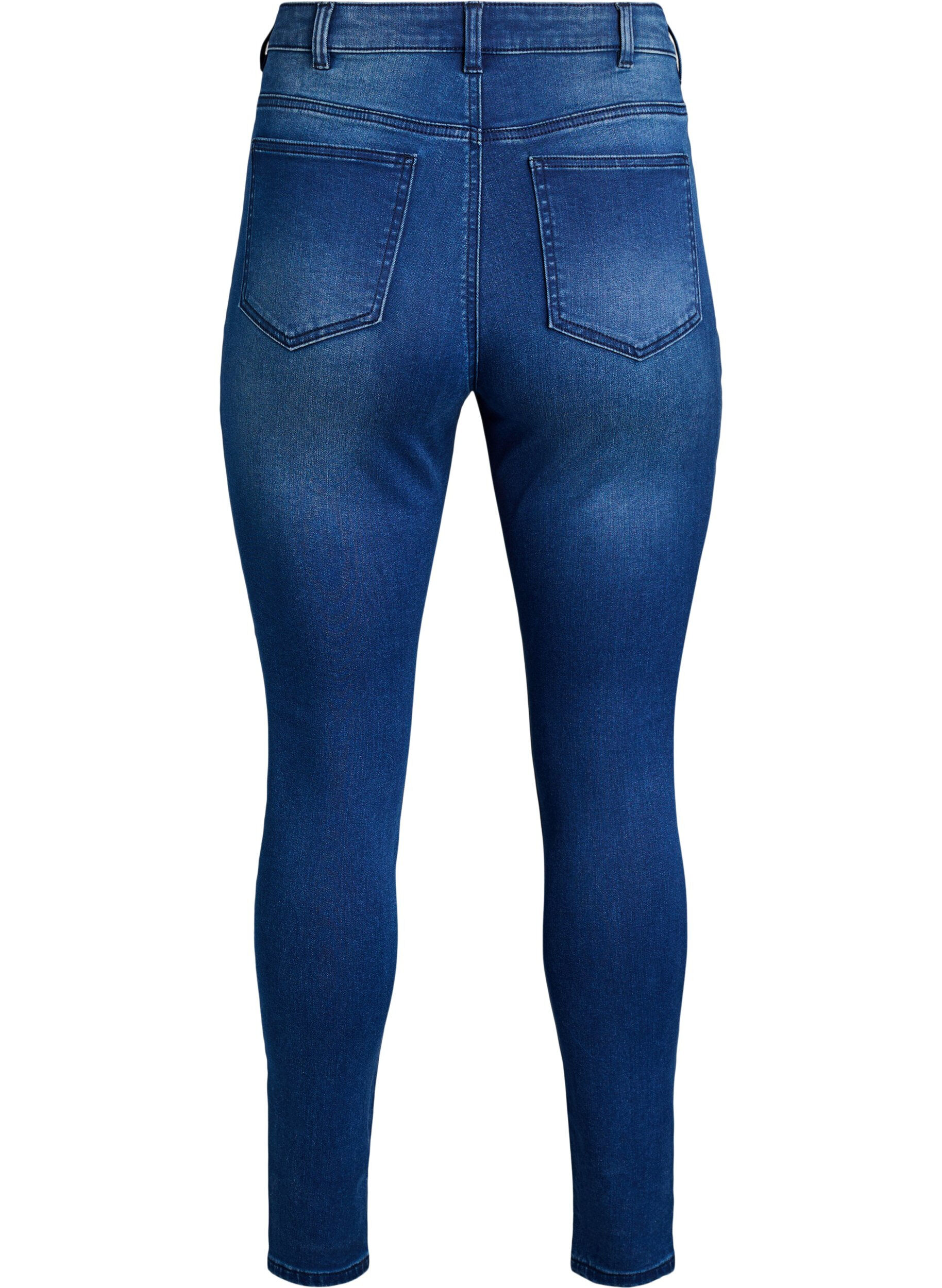 ZizziJeansy Amy super slim z wysokim stanem, Niebieskie, Packshot image number 1