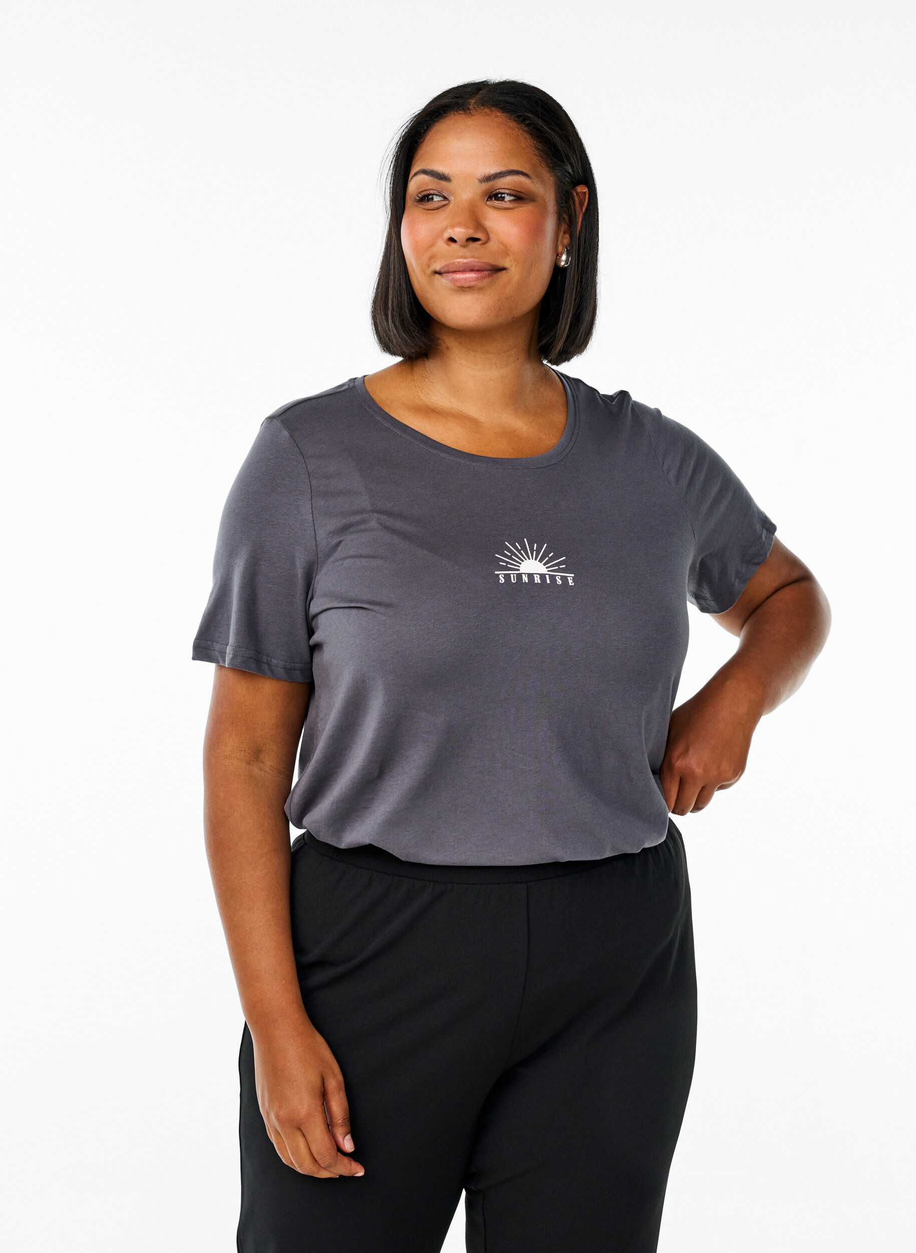 FLASH - T-shirt z nadrukiem, Szary, Model