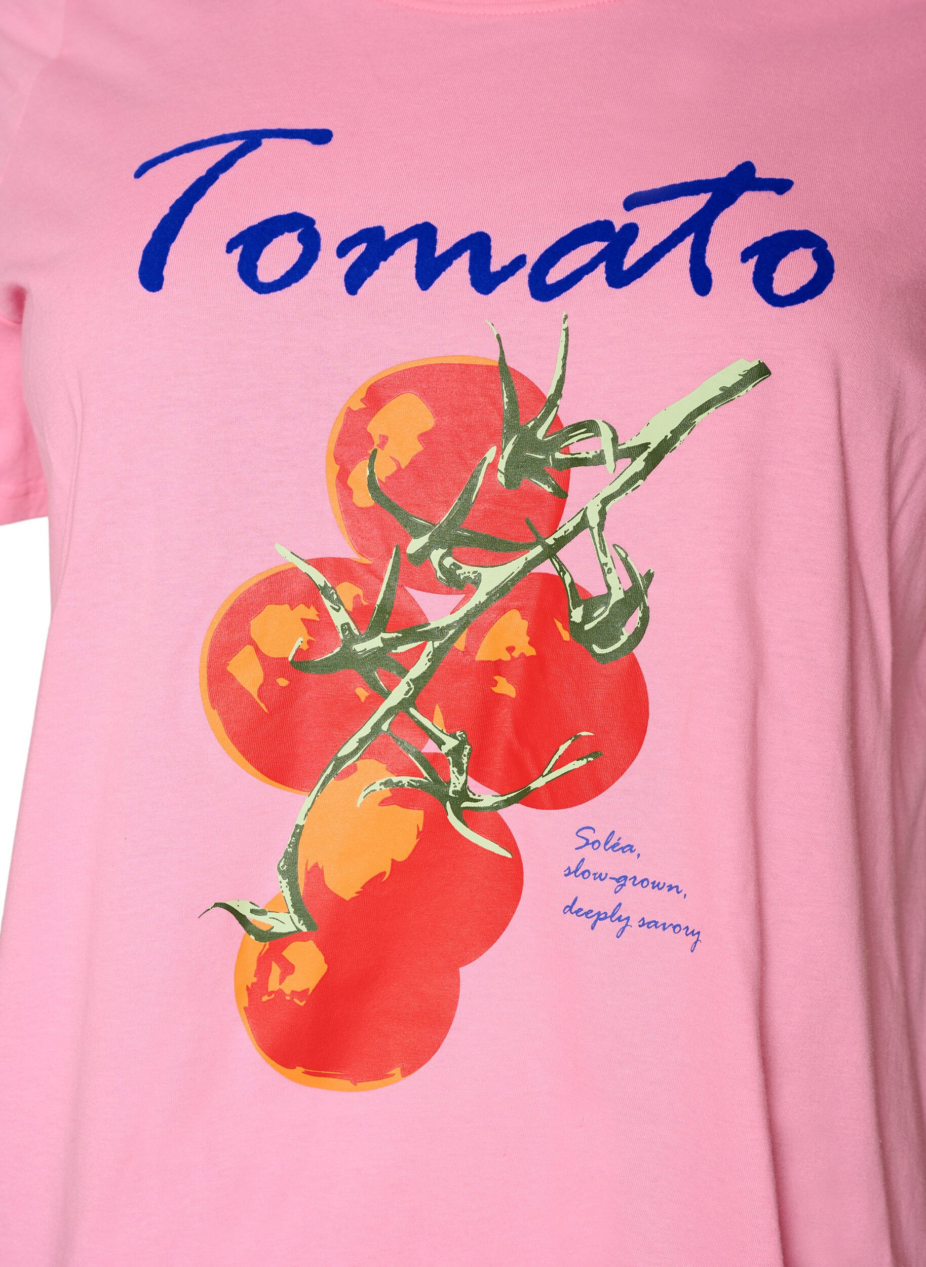 ZizziBawelna organiczna Koszulka z nadrukiem pomidora, R&oacute;żowy, Packshot image number 2