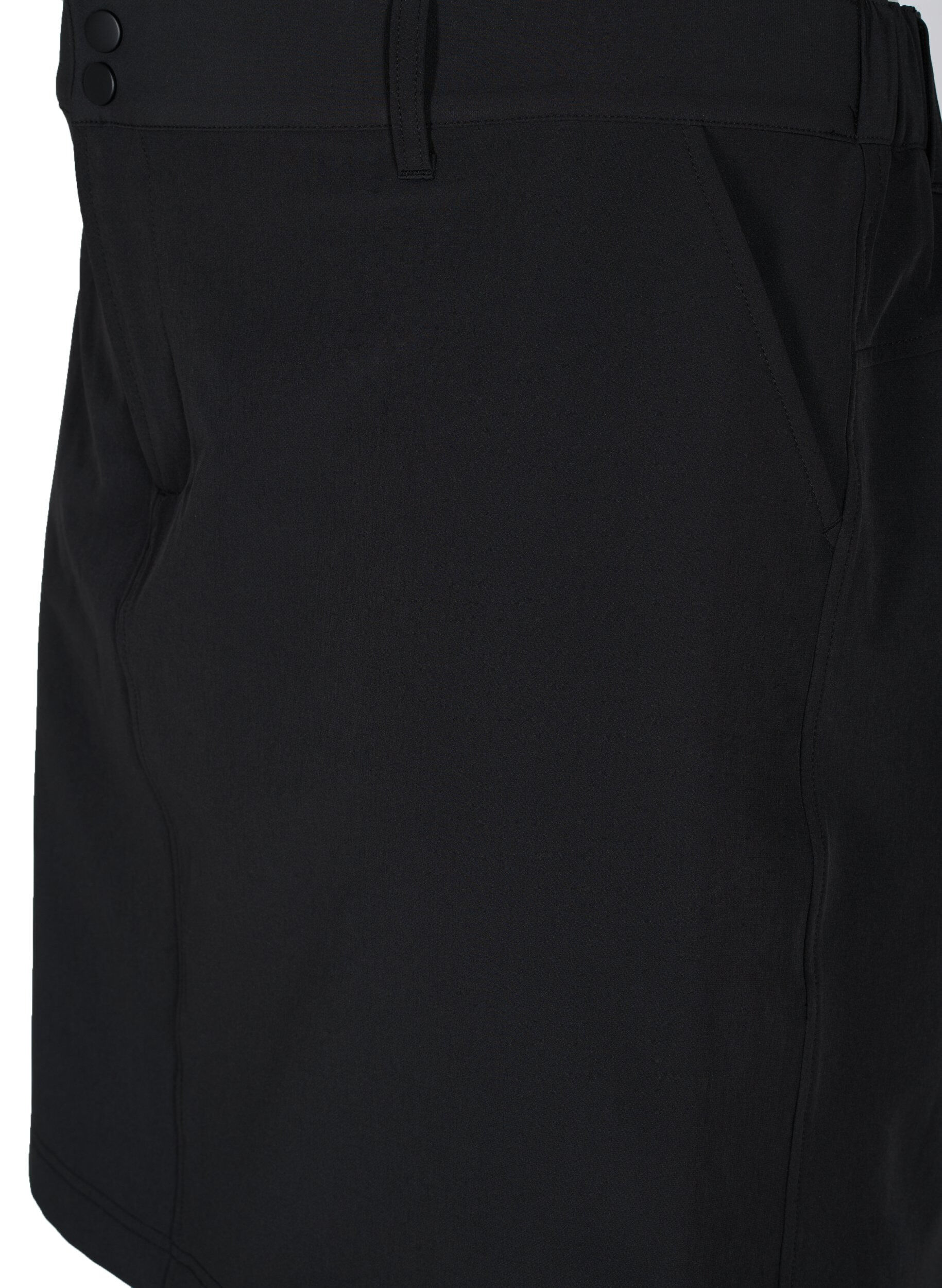 Zizzi Outdoor skirt with inner shorts, Black, Packshot image number 2
