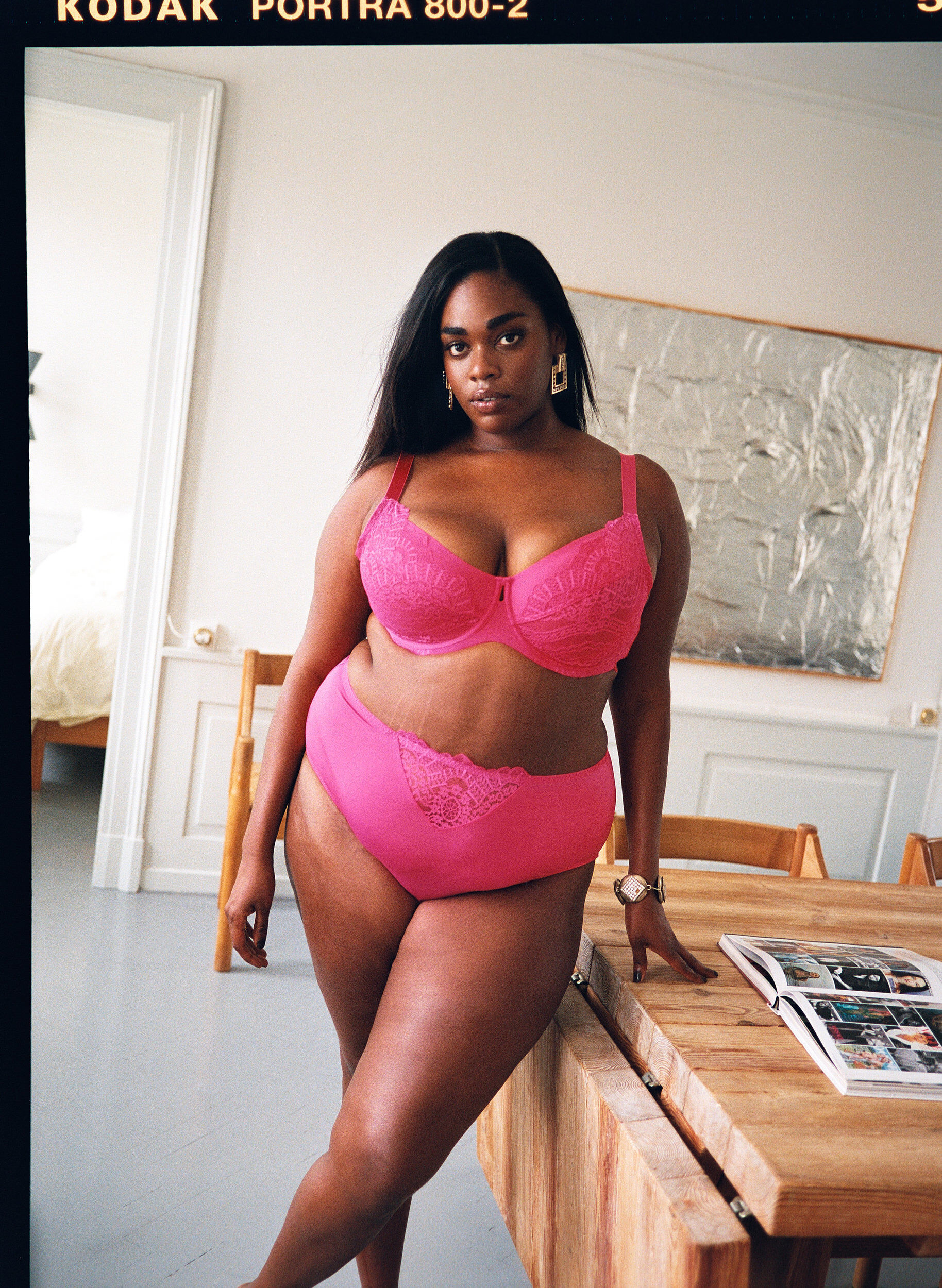 Zizzi Microfibre figi damskie z koronkowymi detalami, R&oacute;żowy, Image image number 0