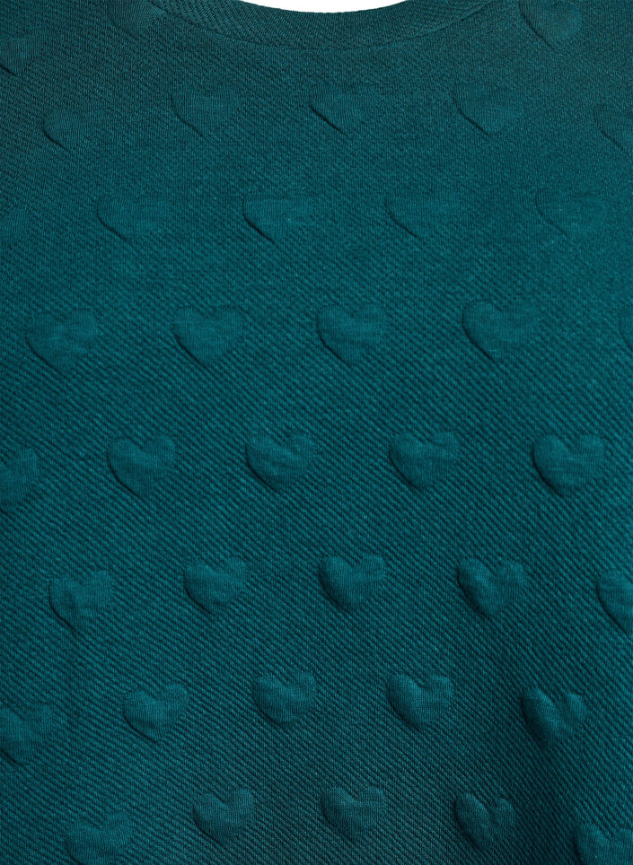 Koszulka z nadrukiem z dzianiny bawelnianej z efektem wypuklosci, Zielony, Packshot image number 2