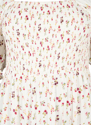 Letnia sukienka z wiskozy w kwiaty, B. White Rose Flower, Packshot image number 2